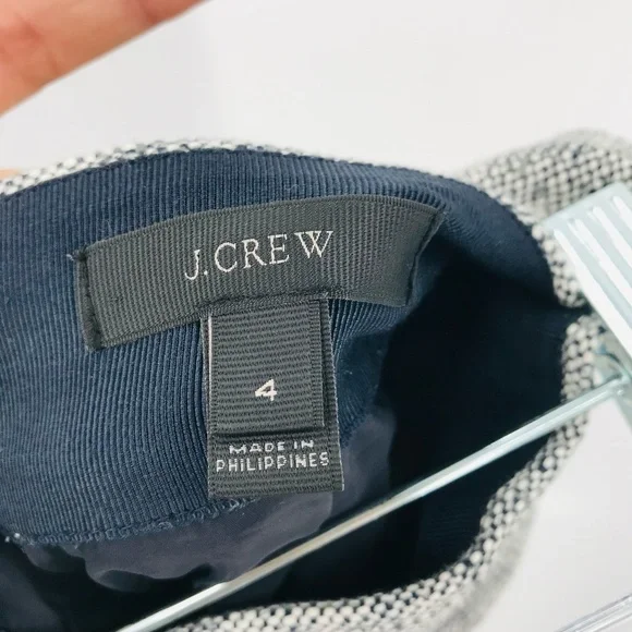 J Crew Size 4 Pencil Skirt Navy Gray - Picture 3 of 5